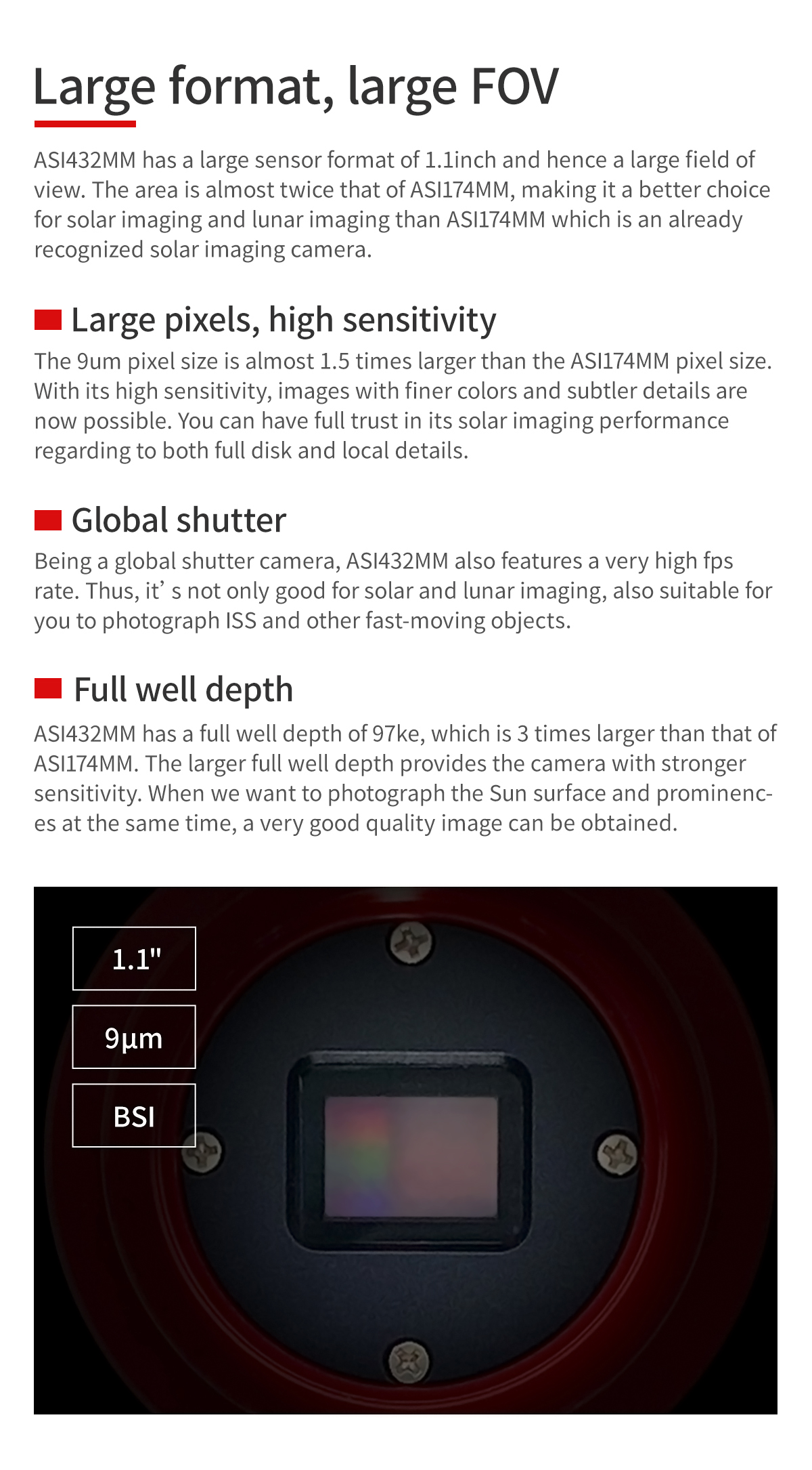 ZWO ASI 432MM USB 3 Camera | First Light Optics