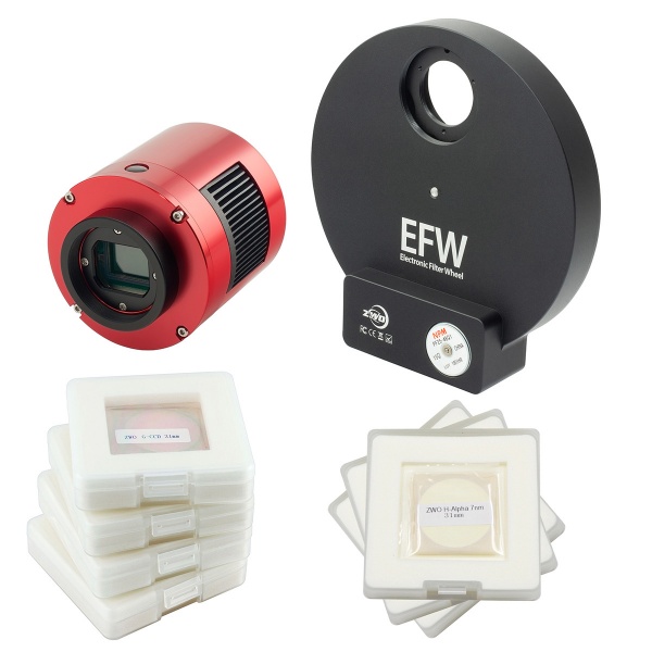 ZWO ASI 1600MM-Pro USB 3.0 Mono, EFW7 Filter Wheel (8x 31mm), 31mm LRGB & Ha/SII/OIII Filters