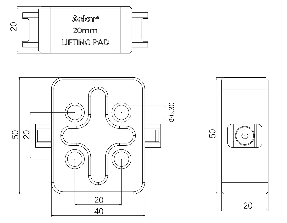 Askar 20mm Lifting Pads | First Light Optics