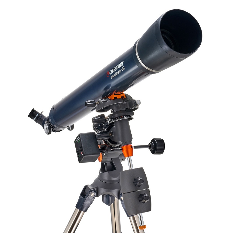 Celestron AstroMaster 80EQ-MD f/11 Refractor Telescope with Motor Drive & Smartphone Adapter