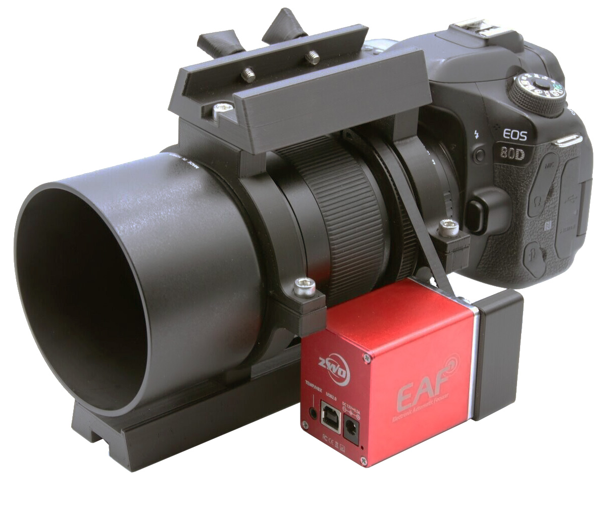 Wega ZWO EAF mounting kit with clamp, rail & finder shoe for Samyang 135mm lens