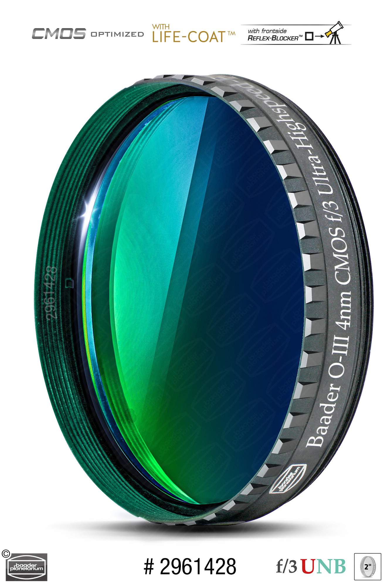 Baader 4nm F3 Narrow Band OIII Filter - CMOS Optimised