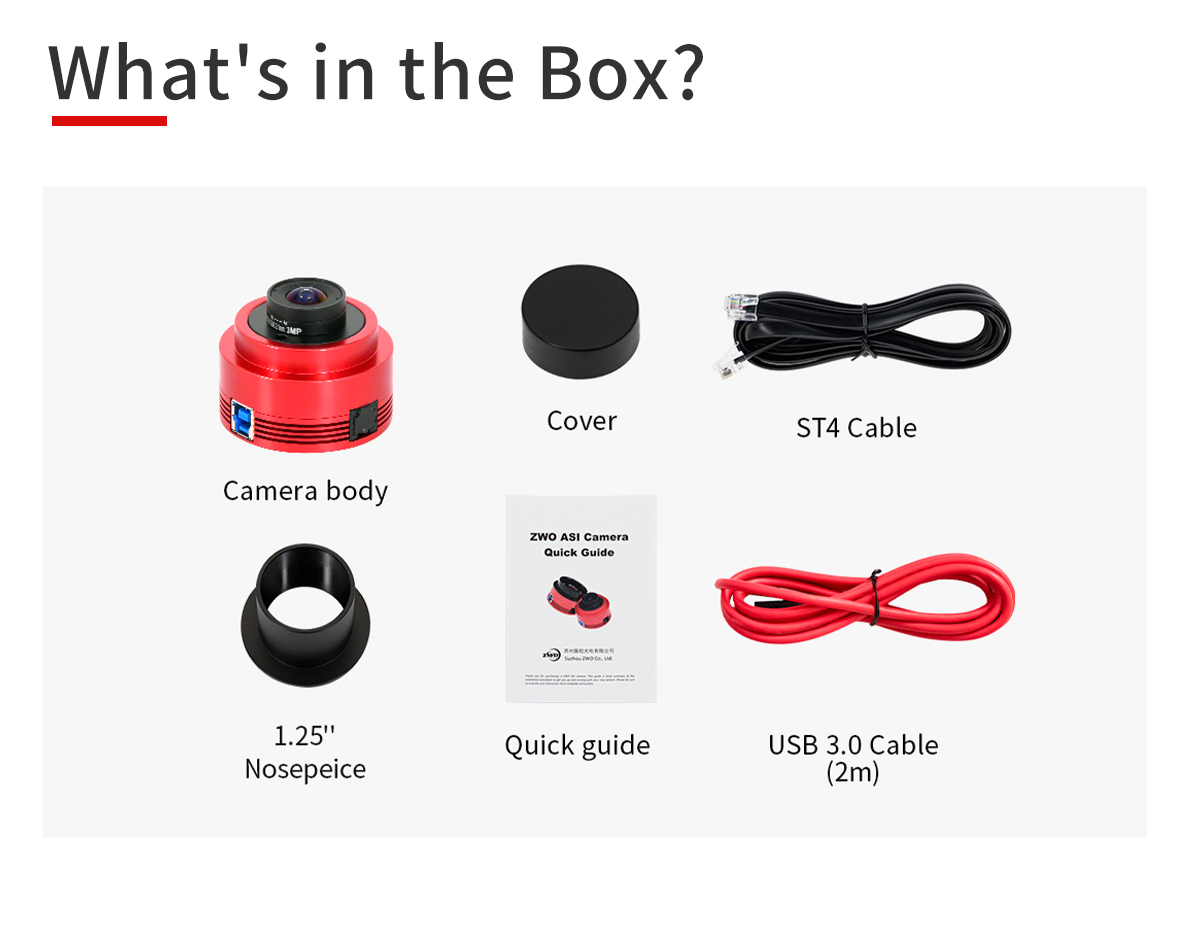 ZWO ASI 715MC USB 3.0 HR Planetary & Lunar Imaging Camera | First