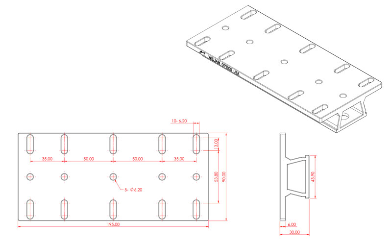 Vixen dovetail hot sale dimensions
