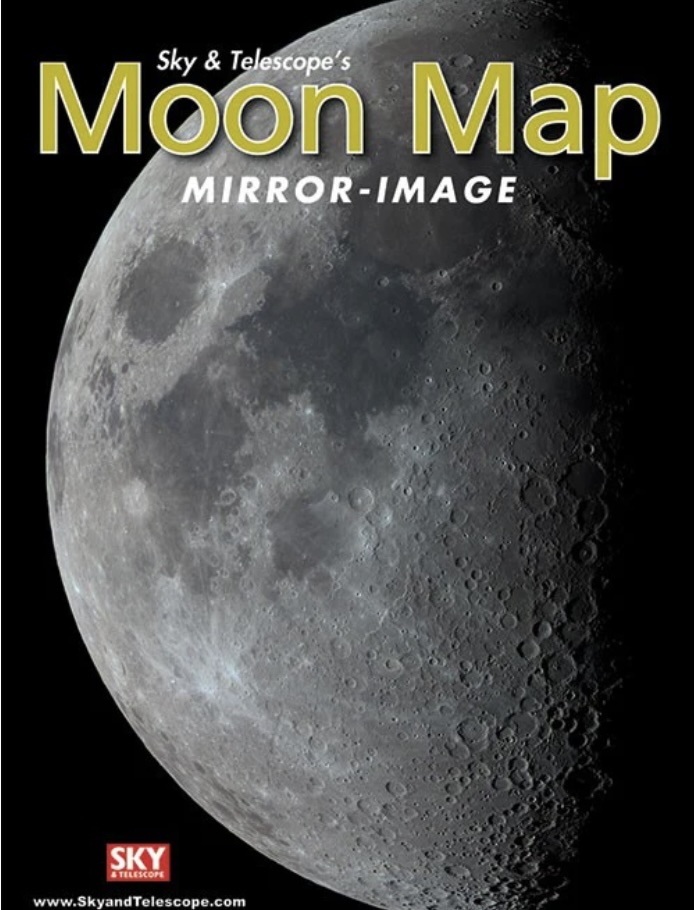 Mirror-Image Moon Map (Laminated) | First Light Optics