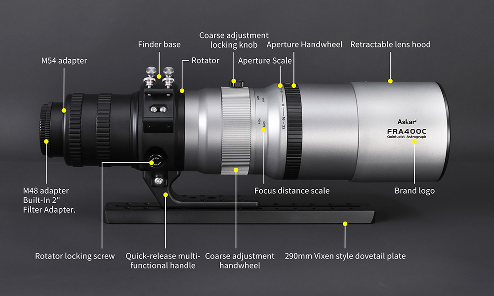 Askar FRA400C 72mm f/5.6 Quintuplet Petzval Astrograph | First Light Optics