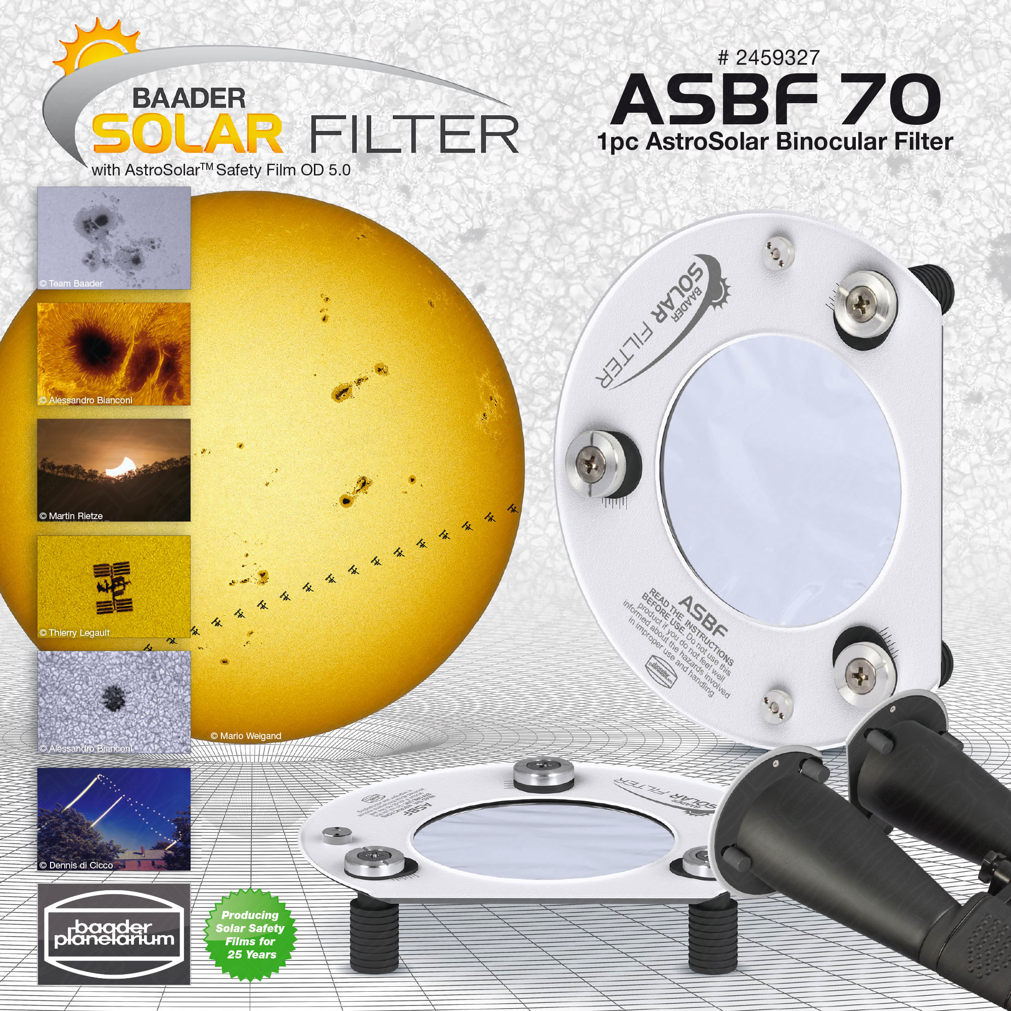 Baader ASBF Solar Filters for Binoculars and Camera-Lenses