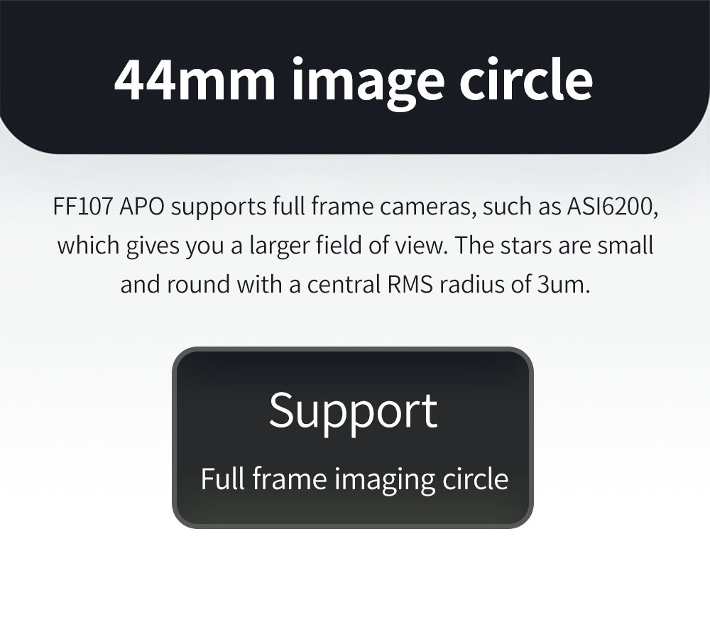 ZWO FF107 APO Quadruplet Refractor Telescope | First Light Optics