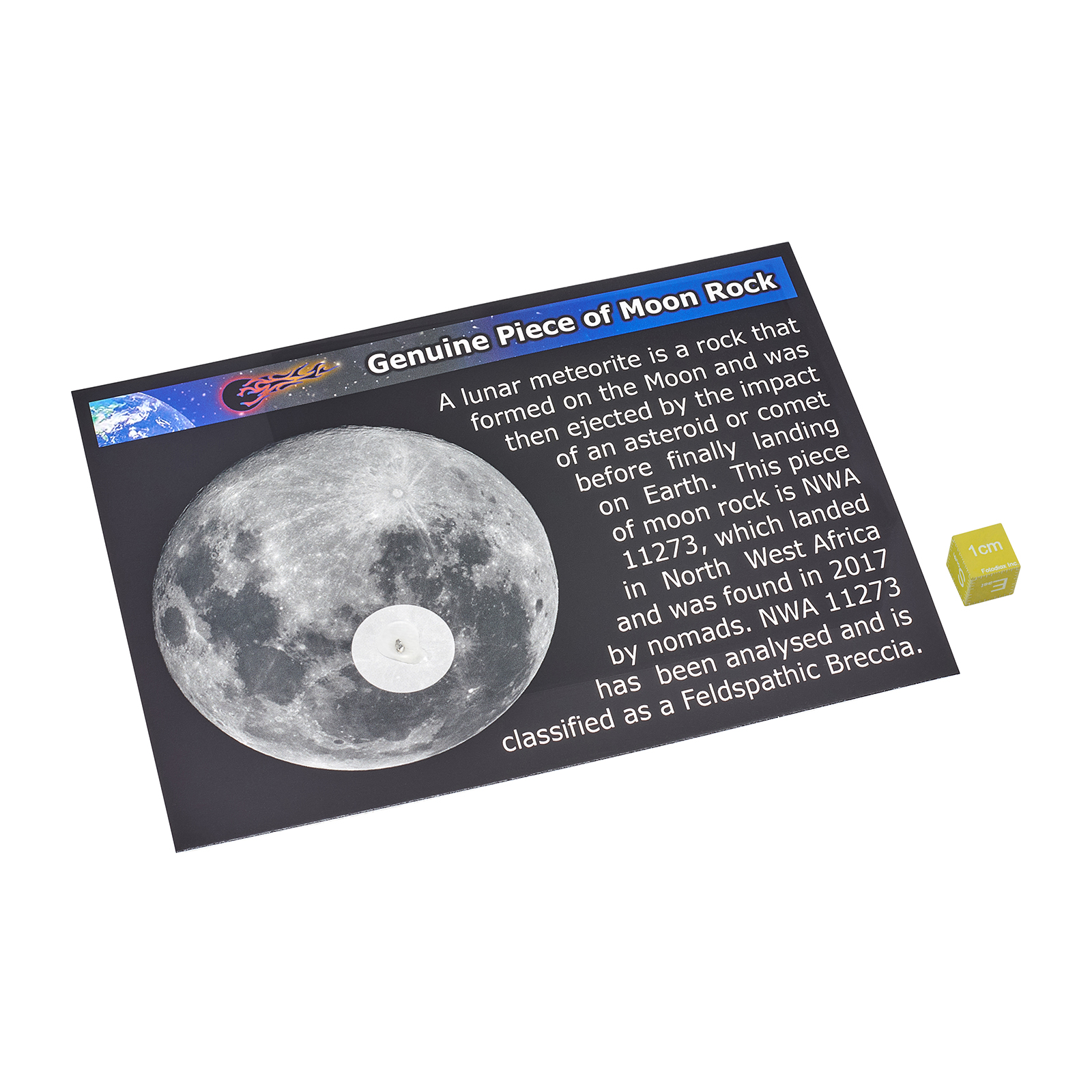Genuine Moon Rocks Genuine Moon Rock! – NWA 11273 Lunar Meteorite on a Display Card ...