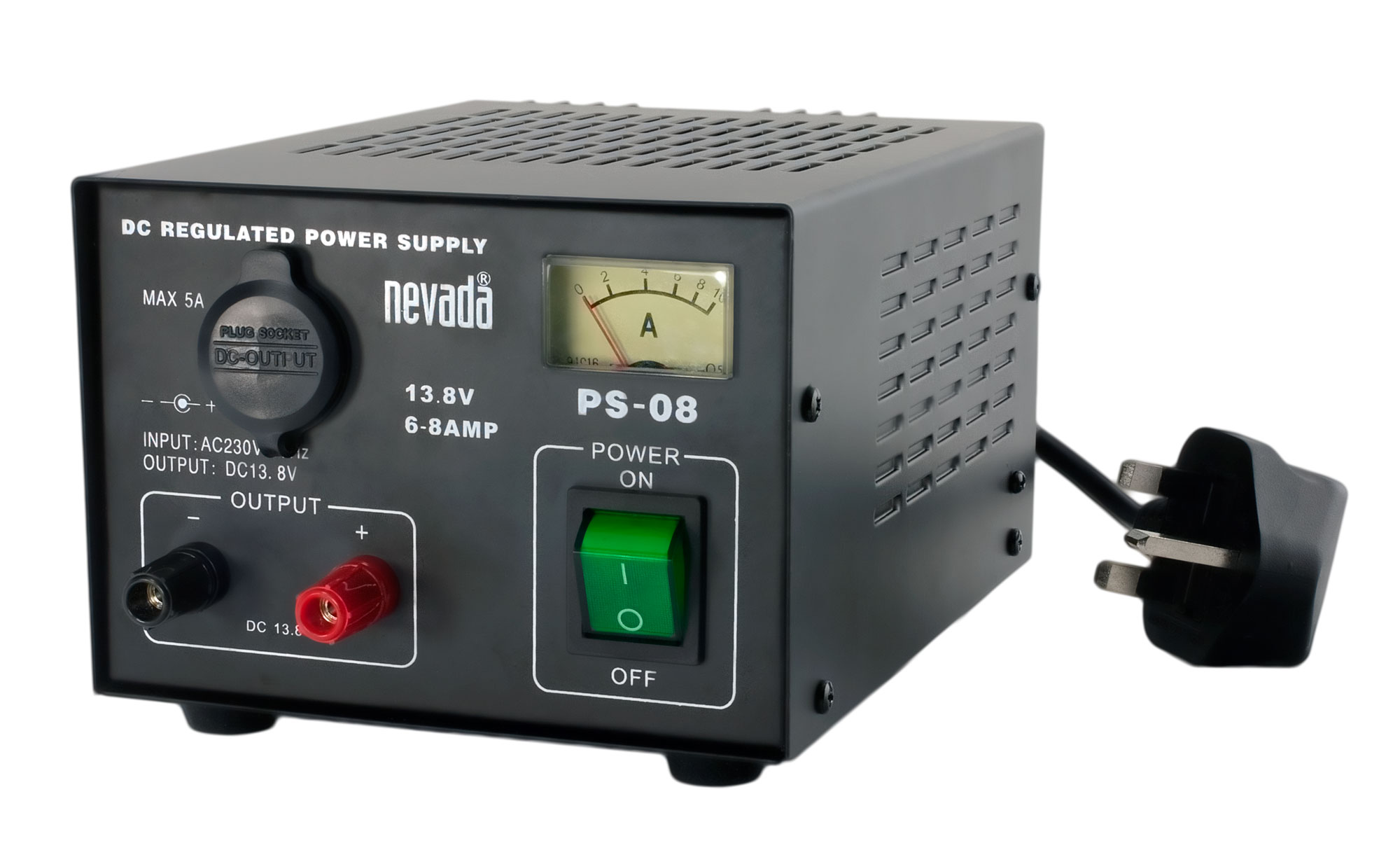 Nevada PS-08 6-8A Regulated Linear Power Supply | First Light Optics