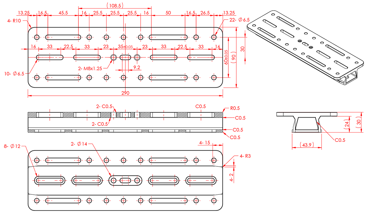 Vixen shop dovetail dimensions