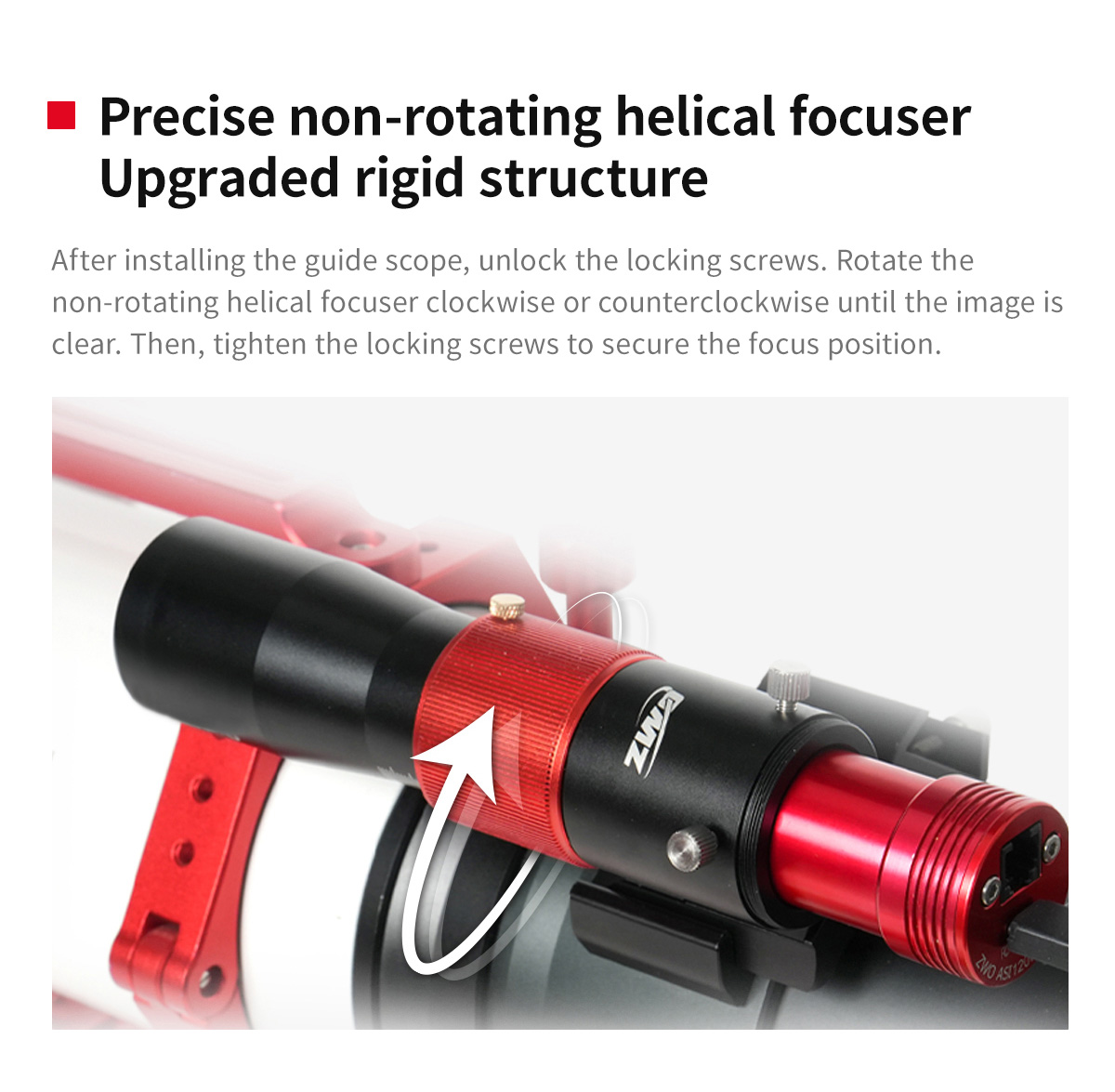 ZWO 30F5 ミニガイドスコープ mini guide scope ZWO 30F5 ミニガイドスコープ（2025年3月20日新発売）【即納