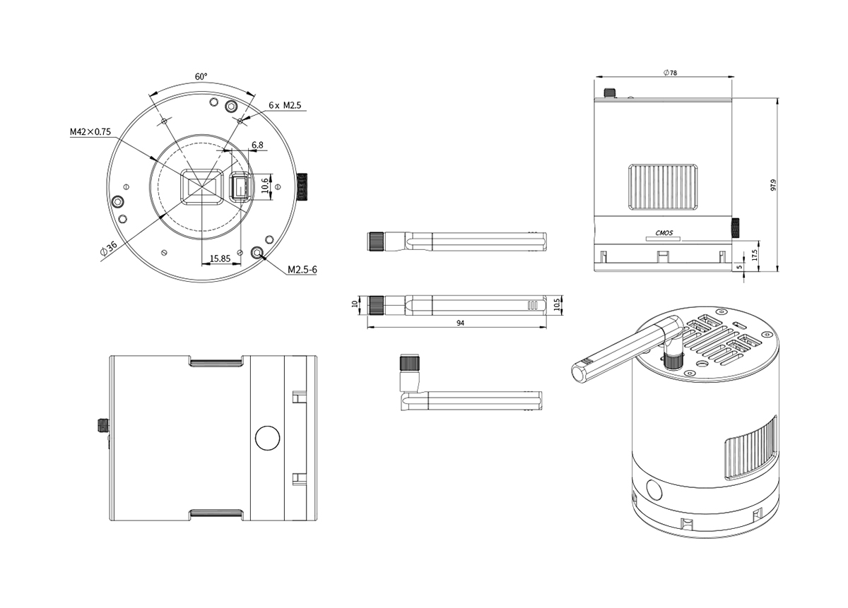 ZWO ASI 585MC AIR Wireless Smart Camera | First Light Optics