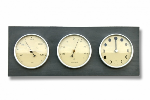 Moon Phase, Temperature & Barometer Clock