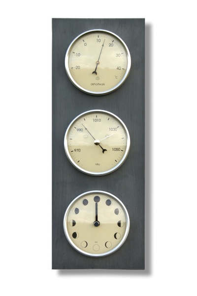 Moon Phase, Temperature & Barometer Clock
