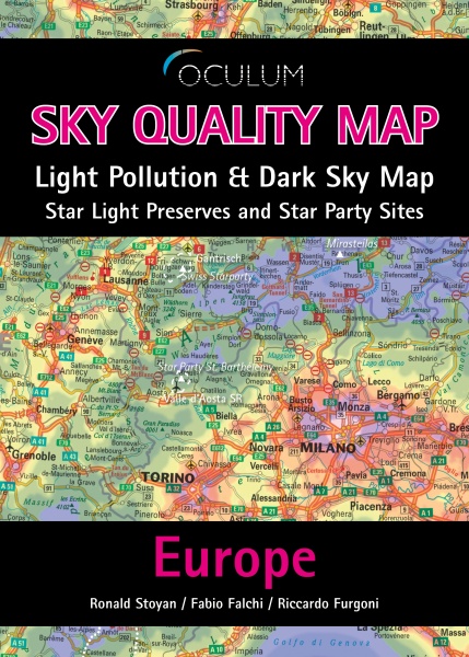 Sky Quality Map Europe  - Light Pollution & Dark Sky Map by Ronald Stoyan, Fabio Falchi & Riccardo Furgoni