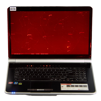 red laptop screen filter