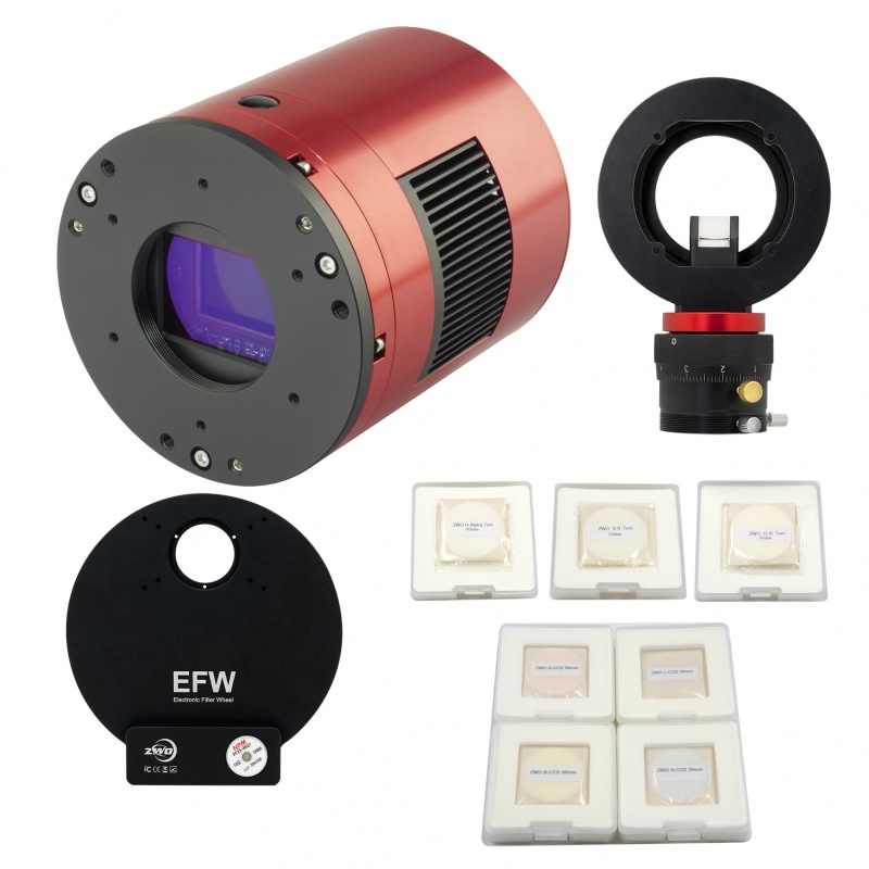 ZWO ASI2600MM-Pro Kit with 7x36mm Filter Wheel, M68 OAG-L and 36mm LRGB/Narrowband Filters